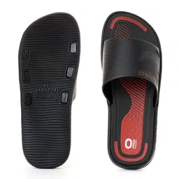 Khadims Men Black & Red Sliders image 3