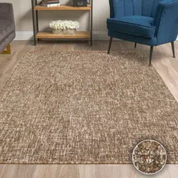 Brown Abstract Wool & Viscose 6 x 9 Feet Hand Tufted Carpet by Kaleen India-picture-28