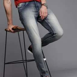 WROGN Men Blue Slim Fit Heavy Fade Stretchable Jeans-picture-31