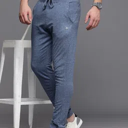 WROGN Men Blue Solid Regular Fit Joggers-picture-20