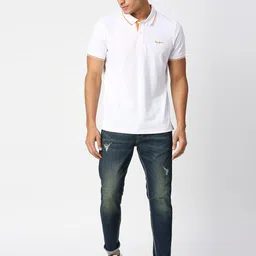 Pepe Jeans Men Pure Cotton Polo Collar Regular Fit T-shirt image 5