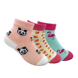 Mint & Oak Kids Pack Of 3 Patterned Cotton Ankle-Length Socks image 3
