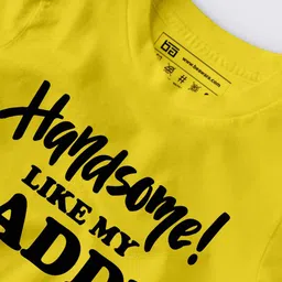 BE AWARA Kids Yellow Celery Typography Printed T-shirt image 4