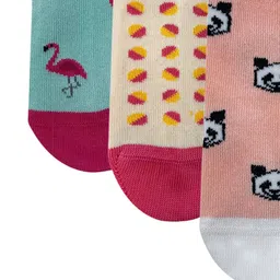 Mint & Oak Kids Pack Of 3 Patterned Cotton Ankle-Length Socks image 2