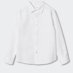 Mango Kids Boys Spread Collar Regular Fit Pure Cotton Oxford Shirt-picture-18