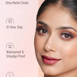 SWISS BEAUTY Non Transfer Matte Crayon Lipstick - Brownie Point image 5