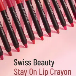 SWISS BEAUTY Non Transfer Matte Crayon Lipstick - Brownie Point image 4