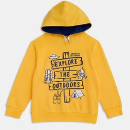 R&B Boys Yellow Printed Hooded Sweatshirt-picture-26