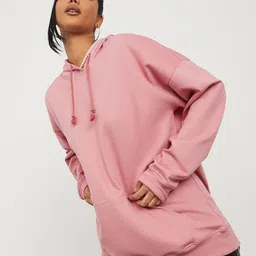 Styli Women Pink Printed Cotton Hooded Sweatshirt-image-33