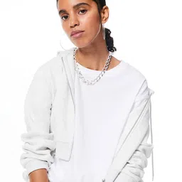 H&M Cropped Zip-Through Hoodie-picture-18