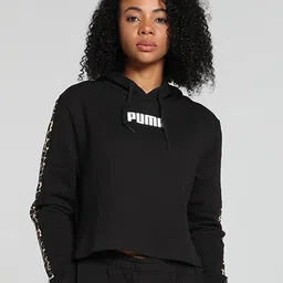 Puma Hooded Cotton Crop Sweatshirt image 1