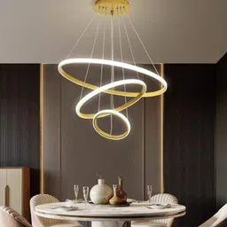stello Modern Triple Ring Modern LED Chandelier with adjustable designer light image 1