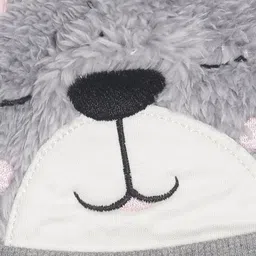 MINI KLUB Girls Grey & Pink Beanie image 3