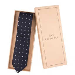 The Tie Hub Men Woven Design Silk Broad Tie image 2