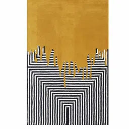 presto Multicolor Wool Abstract 6 ft x 9 ft Hand Tufted Carpet image 2