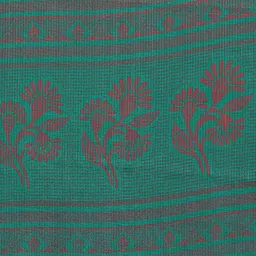 Winza Designer Teal & Red Floral Zari Kota Saree image 5