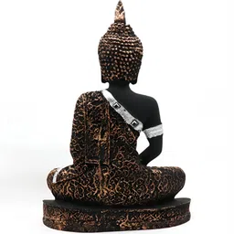 GW CREATIONS Black & Gold Toned Textured Buddha Idol Showpiece-image-88