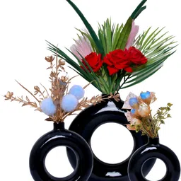 GW CREATIONS Black 3 Pieces Figurine Showpiece-image-34