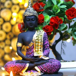 GW CREATIONS Black Buddha Figurine Showpiece-image-83