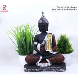 GW CREATIONS Black Buddha Idol Showpieces-picture-25