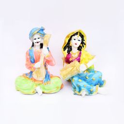 GW CREATIONS White 2 Pieces Figurine Showpiece-picture-2