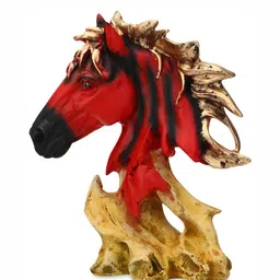 GW CREATIONS Brown & Gold Toned Horse Figurine Showpiece-picture-23