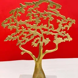 Timaya's Decor Gold Toned Aluminium Medium Tree of Hope Showpiece-image-21