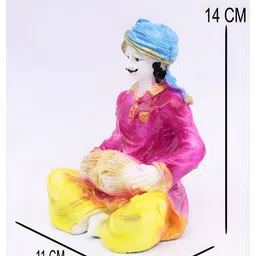 GW CREATIONS White & Green 6 Pieces Figurine Showpiece image 5