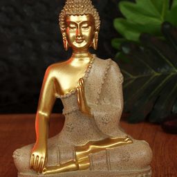 TIED RIBBONS Gold Toned Meditating Lord Buddha Statue Idol Showpiece-picture-38
