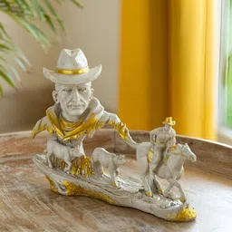 ExclusiveLane Cowboy With Horse Rider Modern Figurine Decorative Showpiece-image-20