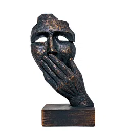 TIED RIBBONS Multi Coloured Human Face Statue Figurine Showpiece image 5