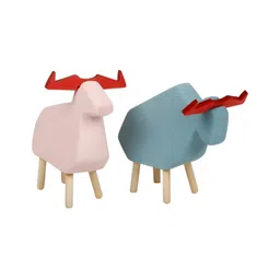 Aura Peach-Coloured 2 Pcs Cow Figurine Showpieces image 4