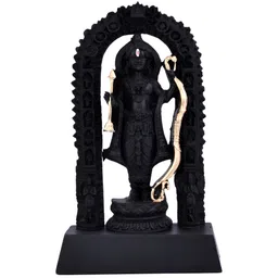 CRAFTAM Black Ram Lalla Idol Murti Statue Religious Idol Showpiece image 2