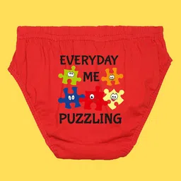 NUSYL Boys Pack Of 4 Printed Anti Bacterial Cotton Basic Brief image 2