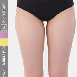 Amour Secret Women Pack Of 3 Striped Mid-Rise Hipster Briefs image 1