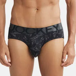 Jockey Men Grey Solid Basic Briefs image 1