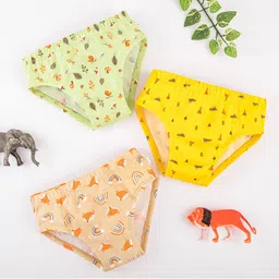SuperBottoms Boys Pack Of 3 Printed Sustainable Basic Briefs-picture-23