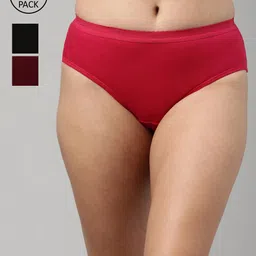 Feelings Women Pack Of 3 Assorted Cotton Hipster Briefs-picture-21