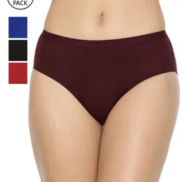 LYRA Women Pack Of 4 Assorted Solid Pure Cotton Hipster Briefs-picture-37