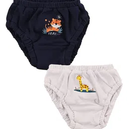 Nuluv Boys Pack of 2 Assorted Pure Cotton Basic Briefs image 1
