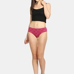 RedRose Women Pack Of 3 Printed Cotton Hipster Briefs image 2