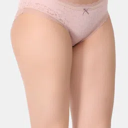 Amour Secret Pack Of 3 Self Design Lace Details Leaf Proof Hipster Briefs image 3