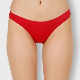 Selfcare Pack of 4 Low RIse Cotton Lycra Solid Panties Bikini Briefs Set - SN2464 image 4