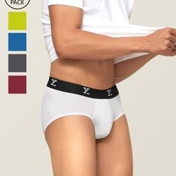 XYXX Men IntelliSoft Antimicrobial Micro Modal Pack of 5 Ace Briefs XYBRF5PCKN199-picture-32