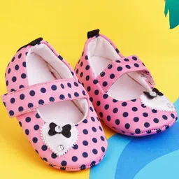 CHiU Infants Polka Dot Cotton Booties-image-0
