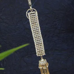 I Jewels Gold Plated & Pearl Beaded Waist Key Chain-image-96