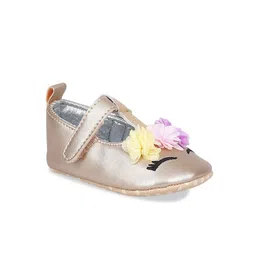 Baby Moo Kids-Girls Floral Applique Booties image 4