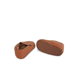 Baby Moo Unisex Kids Leather Brown Slip-On Booties image 4