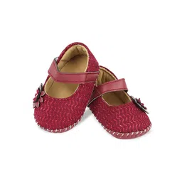 BAESD Infant Girls Shimmered Floral Design Lightweight Booties image 4