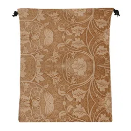 Kuber Industries Unisex Set Of 12 Beige & Black Metallic Floral Non-Woven Travel Shoe Organisers image 3